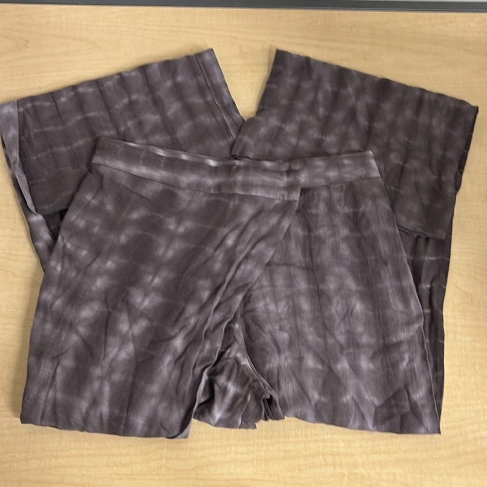 Zara Tie-Dye Wrap Trousers Linen Blend